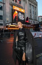 AMBER DAVIES Arrives at Opening Gala Night for The Devil Wears Prada at Dominion Theatre in London 12/01/2024
