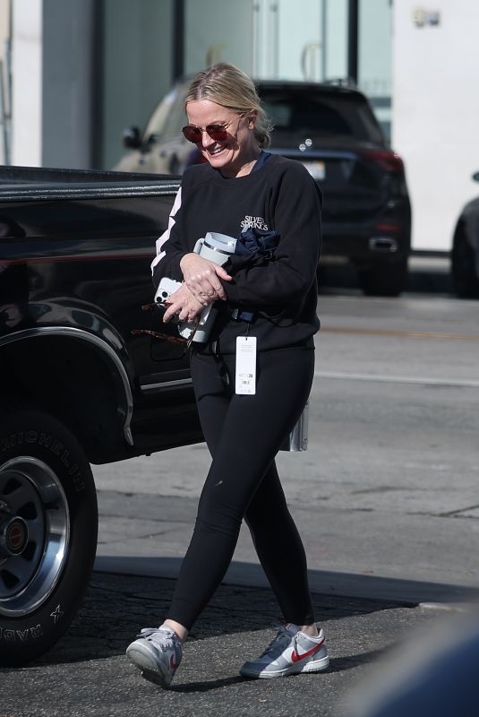 AMY POEHLER Heading to Pilates Class in Los Angeles 12/07/2024