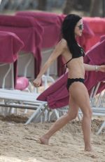 ANDREA CORR in Bikini at Beach at Sandy Lane Hotel in Barbados 12/24/2024