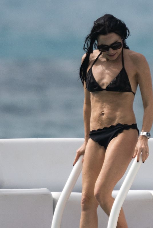 ANDREA CORR in Bikini at Beach at Sandy Lane Hotel in Barbados 12/24/2024