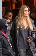 ANGELINA JOLIE Filming Her Upcoming Movie in Paris 12/07/2024
