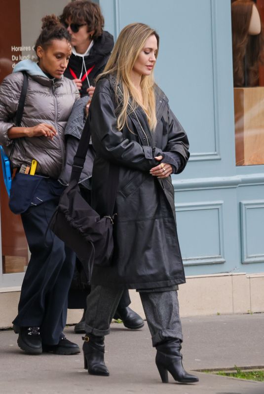 ANGELINA JOLIE Filming Her Upcoming Movie in Paris 12/07/2024