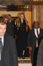 ANGELINA JOLIE Leaves Westin Hotel in Paris 12/10/2024