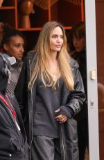 ANGELINA JOLIE on the Set of Stitches in Paris 12/18/2024