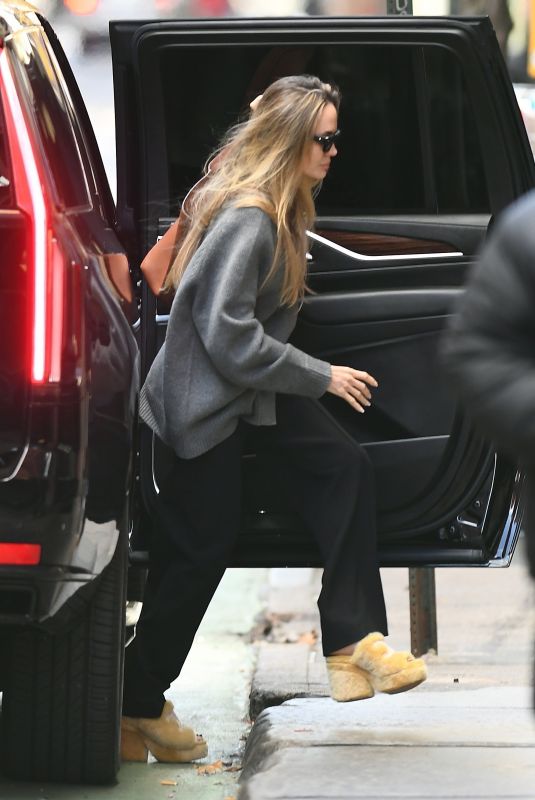 ANGELINA JOLIE Out and About in New York City 12/02/2024