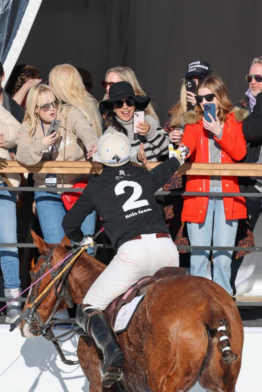 ANNA KENDRICK and REBEL WILSON Cheer on Polo Star Nacho Figueras in Aspen 12/18/2024
