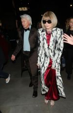 ANNA WINTOUR Arrives at Vas J Morgan British Fashion Awards Afterparty in London 12/02/2024