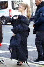 ARIANA GRANDE Arrives at Drew Barrymore Show in New York City 12/03/2024