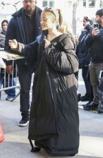 ARIANA GRANDE Arrives at Drew Barrymore Show in New York City 12/03/2024