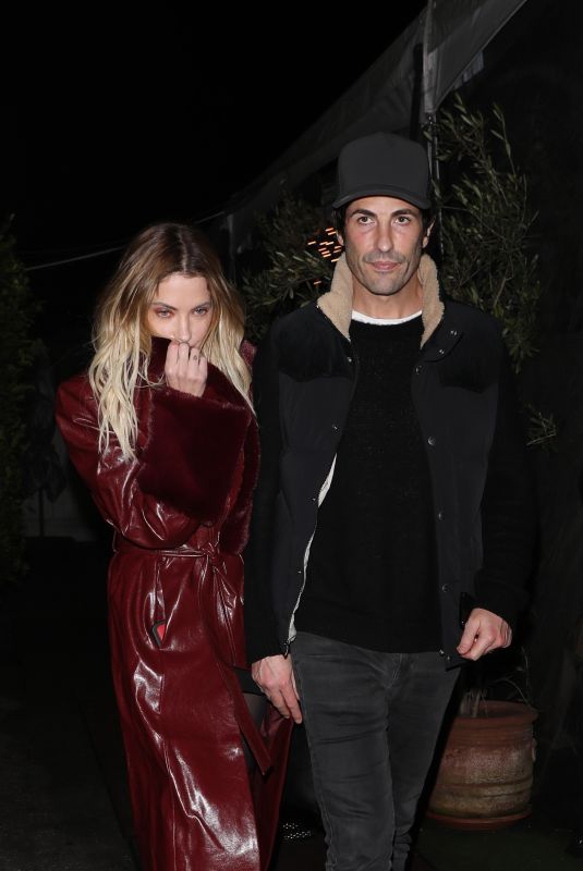 ASHLEY BENSON and Brandon Davis Leaves Italian Restaurant Giorgio Baldi in Santa Monica 12/18/2024