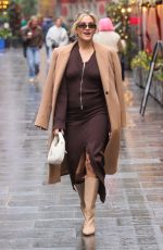 ASHLEY ROBERTS Arrives at Heart Radio Studios in London 12/13/2024
