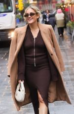 ASHLEY ROBERTS Arrives at Heart Radio Studios in London 12/13/2024
