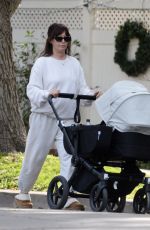 ASHLEY TISDALE Out for a Stroll with Her Newborn Baby in Los Angeles 12/08/2024