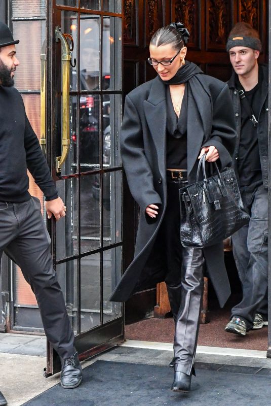 BELLA HADID Out and About in New York City 12/11/2024