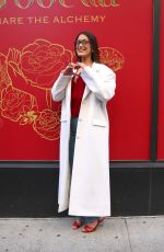 BELLA HADID Outside Her Pop-up shop for OREBELLA in Manhattan 12/14/2024