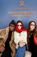 BILLIE LOURD, RILEY KEOUGH, JAMIE MIZRAHI and Jeremy Pope at St. Regis World Snow Polo Championships at Rio Grande Park 12/19/2024