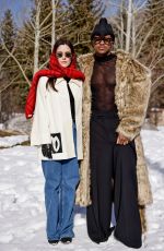 BILLIE LOURD, RILEY KEOUGH, JAMIE MIZRAHI and Jeremy Pope at St. Regis World Snow Polo Championships at Rio Grande Park 12/19/2024
