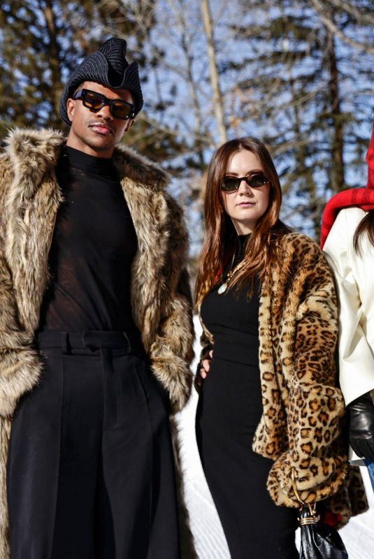BILLIE LOURD, RILEY KEOUGH, JAMIE MIZRAHI and Jeremy Pope at St. Regis World Snow Polo Championships at Rio Grande Park 12/19/2024