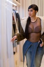 CARDI B Visits Revolve