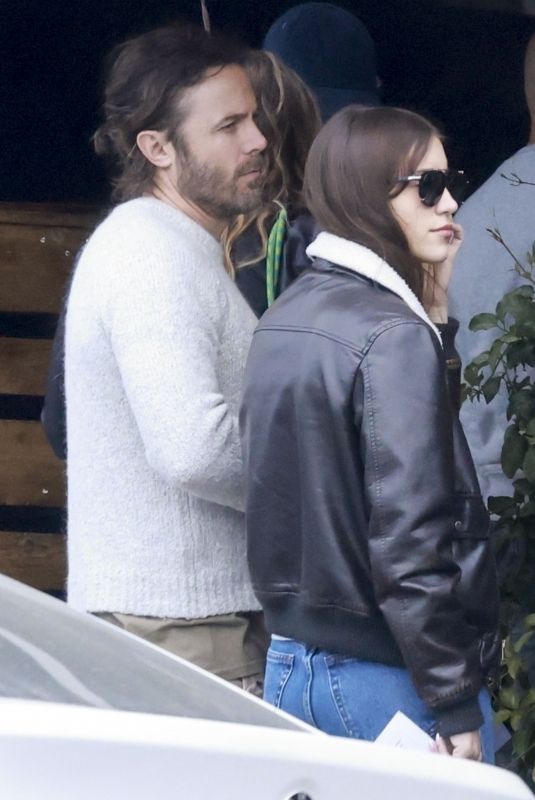 CAYLEE COWAN and Casey Affleck Out for Lunch with Friends in Los Feliz 12/14/2024