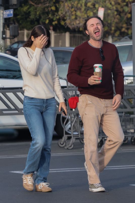 CAYLEE COWAN and Casey Affleck Out on Grocery Shopping at Lazy Acres in Los Feliz 12/28/2024