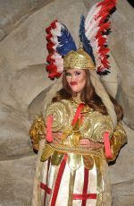 CHARLOTTE DAWSON and KELSEY BETH-CROSSLEY at a Photoshoot in Thier Aladdin Panto Costumes 12/23/2024