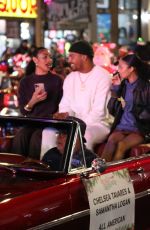 CHELSEA TAVARES and KYLEE RUSSELL at Hollywood Christmas Parade in Los Angeles 12/01/2024