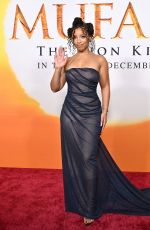 CHLOE BAILEY at Mufasa: The Lion King Premiere at Dolby Theatre in Los Angeles 12/09/2024