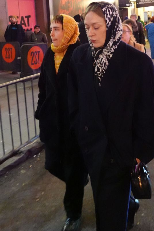 CHLOE SEVIGNY Out at Times Square in New York 12/15/2024