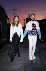 CHRISSY TEIGEN and John Legend Arrives at Flamingo Estate x Kismet Adoption in Los Angeles 12/14/2024