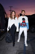 CHRISSY TEIGEN and John Legend Arrives at Flamingo Estate x Kismet Adoption in Los Angeles 12/14/2024
