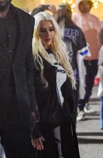 CHRISTINA AGUILERA Arrives at Billie Eilish Concert at Kia Forum in Inglewood 12/20/2024