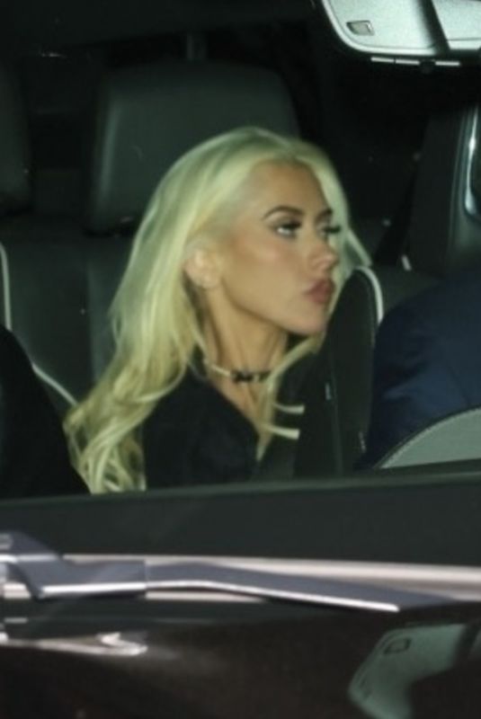 CHRISTINA AGUILERA Leaves a Hotel in West Hollywood 12/31/2024