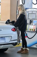 CHRISTINA HALL at a Gas Station in Newport Beach 12/06/2024