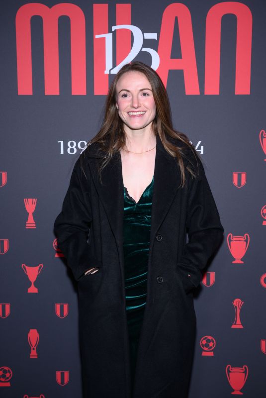 CHRISTY GRIMSHAW at 125th Anniversary of Football Team AC Milan party at Armani Theatre in Milan 12/16/2024