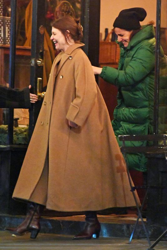 CLAIRE DANES and LIZZY CAPLAN Out for Dinner in New York 12/22/2024