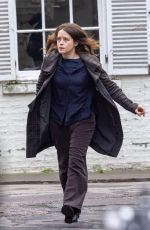 CLAIRE FOY on the Set of Her New Movie H is for Hawk 12/19/2024