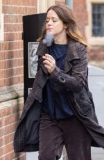 CLAIRE FOY on the Set of Her New Movie H is for Hawk 12/19/2024
