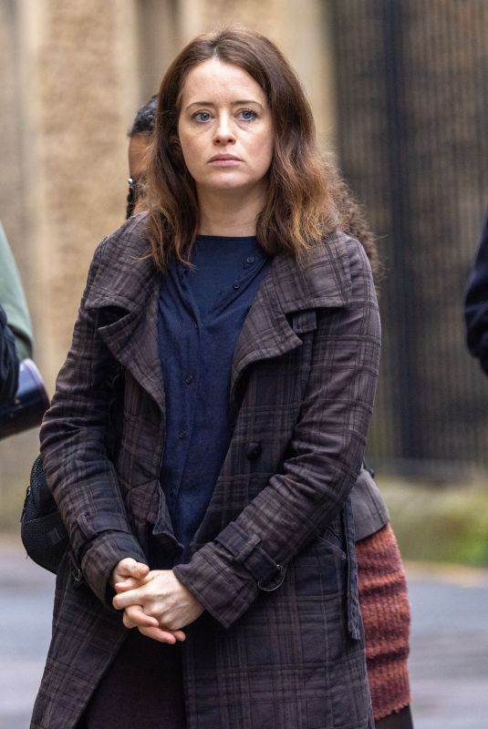 CLAIRE FOY on the Set of Her New Movie H is for Hawk 12/19/2024
