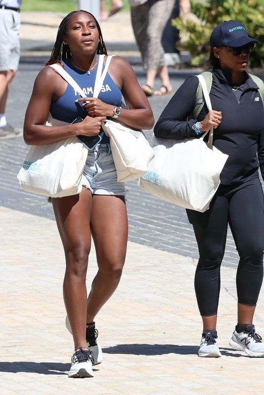 COCO GAUFF and Taylor Fritz Out in Perth 12/26/2024