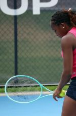 COCO GAUFF at Training Court at RAC Arena in Perth 12/29/2024