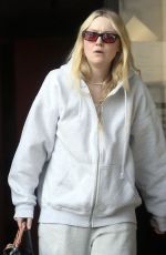 DAKOTA FANNING at Crane Hair Salon in West Hollywood 12/23/2024