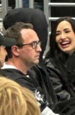 DEMI LOVATO and Jutes at LA Kings Game 12/28/2024