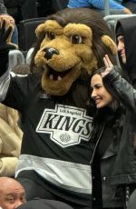 DEMI LOVATO and Jutes at LA Kings Game 12/28/2024