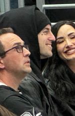 DEMI LOVATO and Jutes at LA Kings Game 12/28/2024