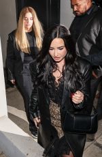 DEMI LOVATO Leaves OBB Media Christmas Party Event in Los Angeles 12/08/2024