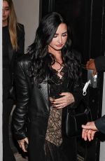 DEMI LOVATO Leaves OBB Media Christmas Party Event in Los Angeles 12/08/2024