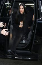 DEMI MOORE Arrives at The Substance Screening with Her Dog Pilaf 12/04/2024