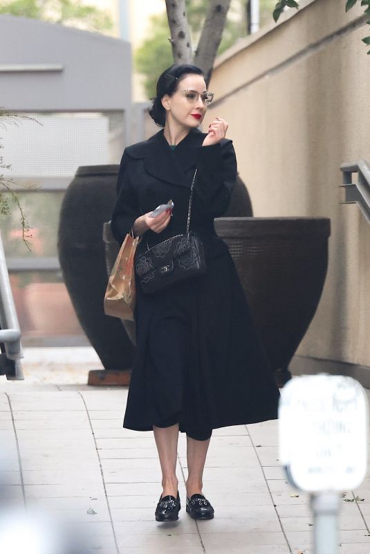 DITA VON TEESE Heading to a Pilates Class in Los Feliz 12/24/2024