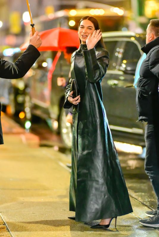 DUA LIPA Leaves Late Show With Stephen Colbert in New York City 12/11/2024